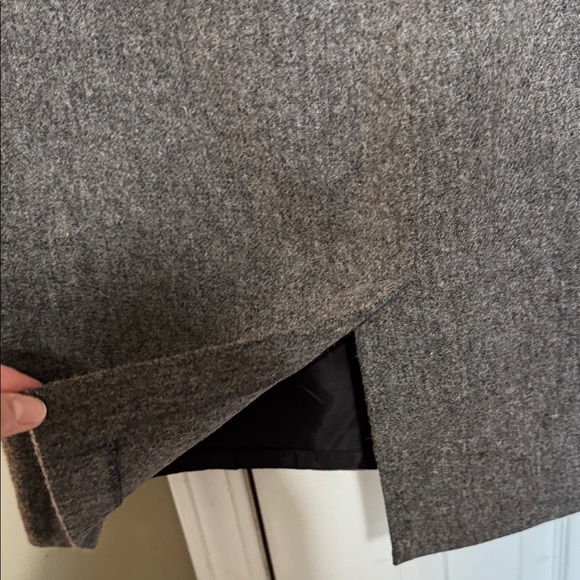 Sag Harbor Wool Blend Lined Charcoal Midi Skirt Size 12 - Picture 3 of 8